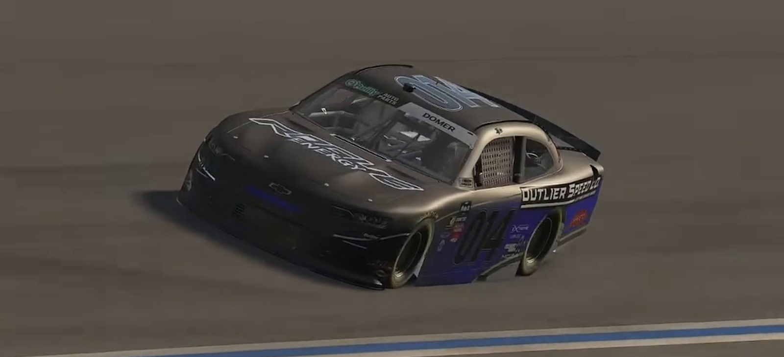 Zack Domer's No. 014 at Charlotte Motor Speedway